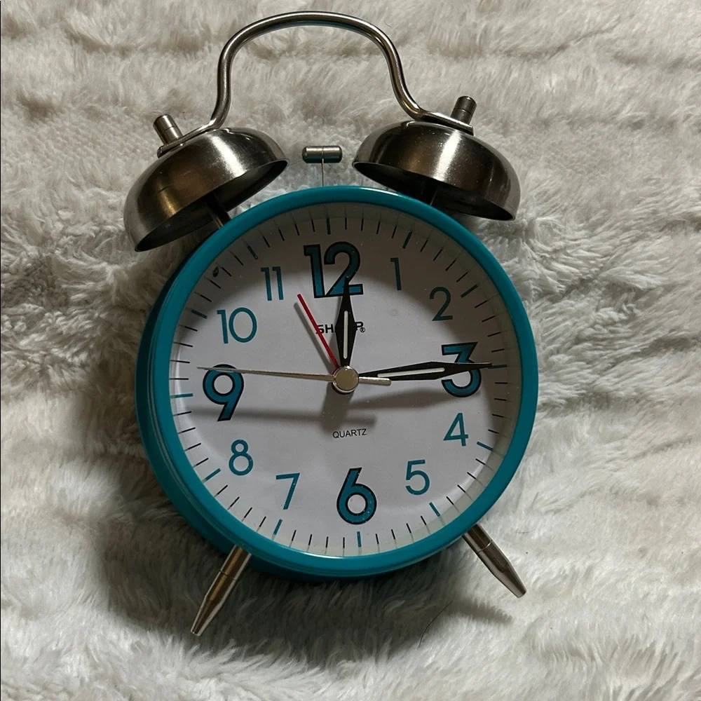 Sharp Twin Bell Quartz Analog Alarm Clock, model SPC851